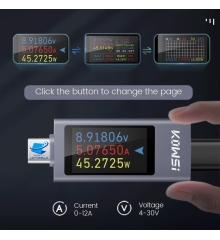 Đồng hồ số Vôn kế / Ampe kế USB-C Type-C KWS-2303C – Đo điện áp & dòng sạc vào/ra